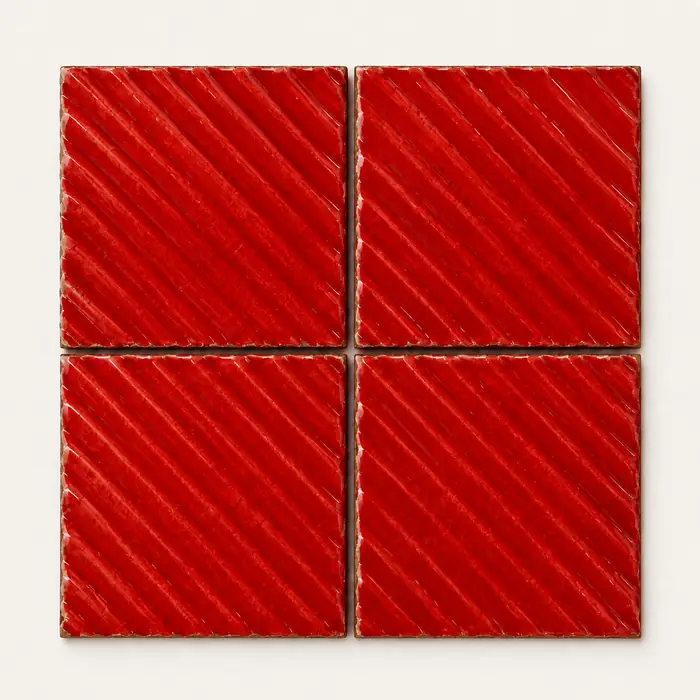 Estriado / Brillante Rojo